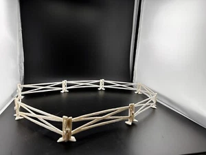 Vtg Auburn Timmee Tim-Mee Accessories Lot of 8 White X Fence Pieces Farm 1950s - Picture 1 of 21