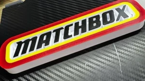 MATCHBOX self standing logo display | Red | Yellow | Retro  - Picture 1 of 3
