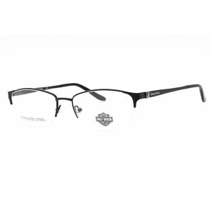 Harley Davidson Women's Eyeglasses Matte Black Metal Half Rim Frame HD0541 002 - Picture 1 of 2