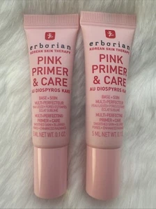 2 Pc - Erborian Pink Primer & Care Multi-Perfecting Primer 5ml Each - Mini Size - Picture 1 of 2