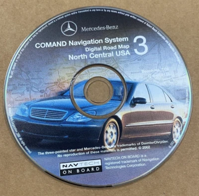 Mercedes C, E, CL, CLK S SL G-Class Navigation Map 3 North Central US, Rel. 7/02 - Image 1 of 2