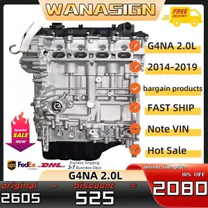 New Model Long Block Engine Assembly For 14-19 Hyundai Sonata Kia KX3 G4NA 2.0L - Picture 1 of 6