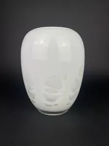 Jarrón Villeroy & Boch | Gotas burbujas burbujas | Vidrio blanco | Vintage | V&B | Raro - Imagen 1 de 14