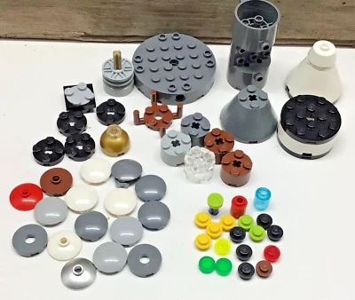 Mixed Lot of 54 Random LEGO Colors Round Variety Building Loose Parts Pieces - Image 1 of 4