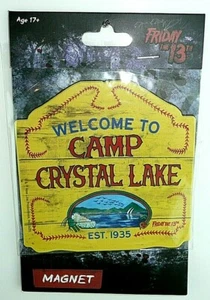 Friday the 13th Magnet Camp Crystal Lake Sign Jason Voorhees Kitchen Halloween - Picture 1 of 3