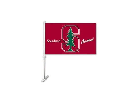 Stanford Cardinal Flag With Wall Brackett Car Flag Ship Now Midwest Man Cave  L4 Cover