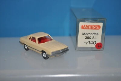 Wiking 12140 (140/11A)- Mercedes-Benz 350SL Coupe (Beige) -NEW w/BOX - Image 1 of 4