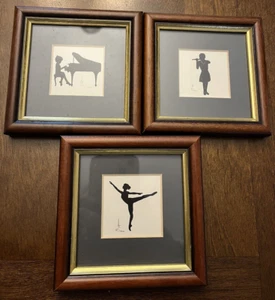 Andrew Cowley Signed Numbered & Framed Silhouettes Prints Lt. Ed Etched Elegance - Bild 1 von 7