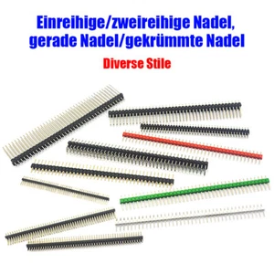 Männlich Single/Double Pin Header 2,54mm 1/2×40P Pin Länge 15/17/19/21/23/25mm - Picture 1 of 32