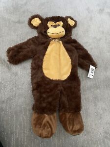 NWT  Soft Monkey Costume Baby Infant Hooded Jumper Outfit 6-12 Months cute!