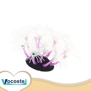 Piece of 1 Aquarium Simulation Coral Sunflower Glow Fish Tank Decoration Purple - Picture 1 of 8