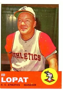 1963 Topps - #23 Eddie Lopat - Picture 1 of 2
