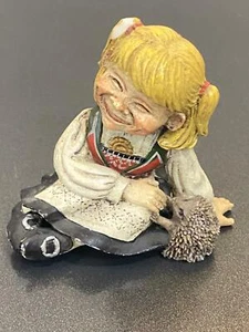 Candy Designs Vintage Porcelain Figurine Smiling Girl Urchin Decor Norway - Picture 1 of 7