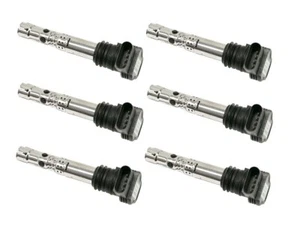 Set of 6 Ignition Coil With Spark Plug Connector BOSCH 0-986-221-024 for Audi - Picture 1 of 1