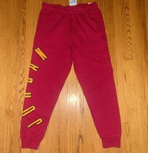 Jordan Flight MVP Fleece Tapered Logo Print Sweat Pants Cardinal Red Size M - Bild 1 von 6