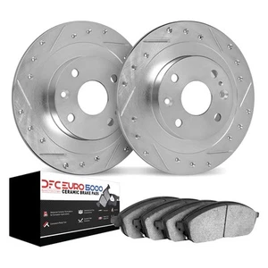 For Audi 90 Quattro 1988-1995 DFC EURO-KIT 5000 Drilled & Slotted Rear Brake Kit - Picture 1 of 2