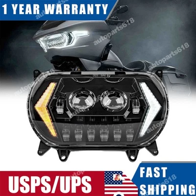 Faro LED luz intermitente con DRL para Harley Davidson Road Glide 2015-2024 Foto 1 de 4