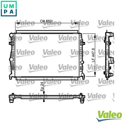 RADIATOR ENGINE COOLING 735556 FOR SKODA OCTAVIA/III/Combi VW GOLF/VII JETTA - Image 1 of 4