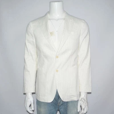 Mint BANANA REPUBLIC Tailored Slim Fit Linen Cotton White Sport Coat Sz 38S - Image 1 of 4