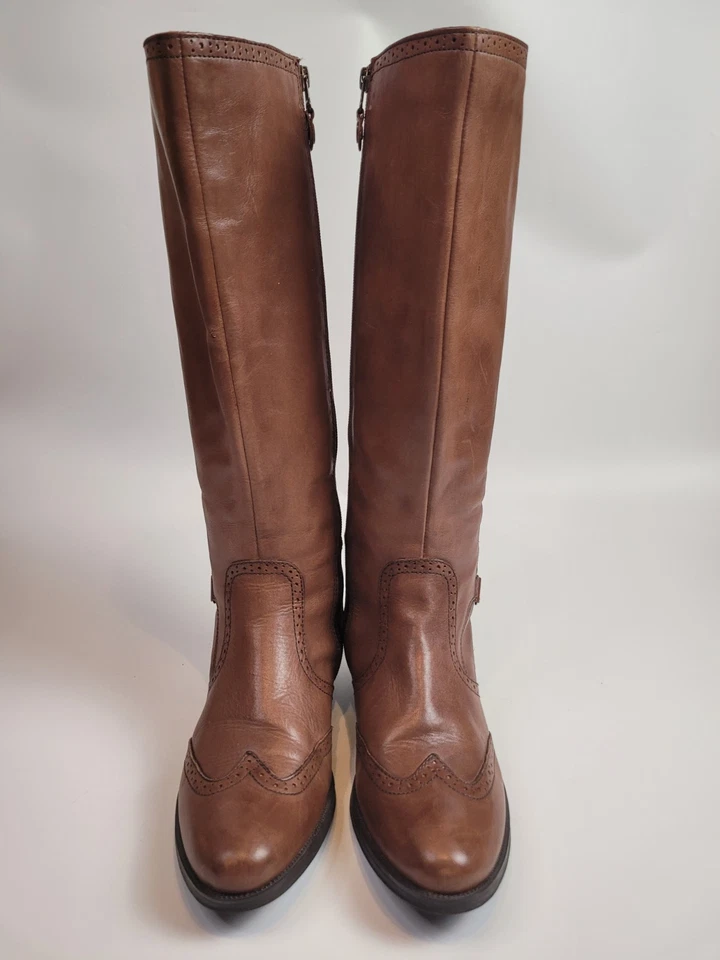 Botas de equitación Bussola Lyon de cuero para mujer/equestres/crebilla lateral occidental/refuerzo talla 9 Foto 1 de 4
