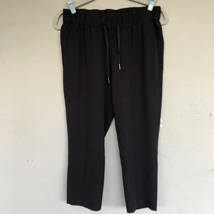 Lululemon On The Fly Pant Women 6 Black Pull On Cropped Athleisure Casual Travel - Picture 1 of 14