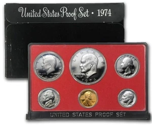 1974 Clad Proof Set U.S. Mint Original Government Packaging OGP - Picture 1 of 3