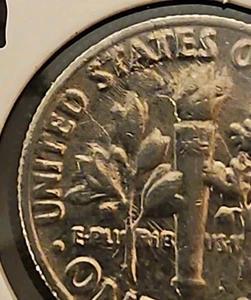 1988 P Roosevelt Dime Die Crack Die Clash Error - Picture 1 of 3