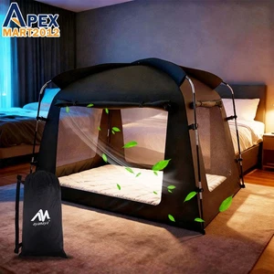 Indoor Privacy Tent Portable Bed Blackout Sleeping Space Canopy for Kids Adults - Picture 1 of 9