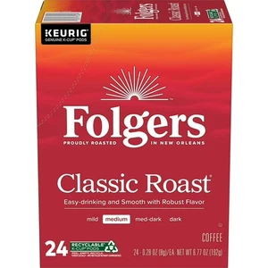 Folgers Classic Roast, café tostado medio, cápsulas Keurig K Cup, caja de 24 unidades - Imagen 1 de 5