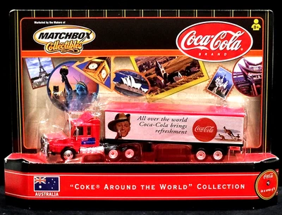 Matchbox Scania Cab Tractor Trailer Coca Cola "Coke Around The World" Australia - Image 1 of 3