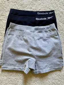 4 Reebok Girls’ Cotton Stretch Safety Shorts – Size S (6/7) – Black & Gray – EUC - Picture 1 of 4