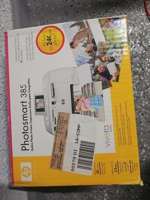 HP Photosmart 385 GoGo Digital Photo Inkjet Printer Q6387A. NEW.  - Image 1 of 4