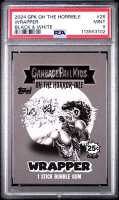 2024 Garbage Pail Kids Oh The Horror-Ible WRAPPER 26 PSA 9 Mint Ghostbusters - Image 1 of 2