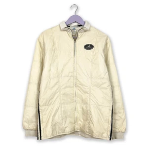 Giacca Adidas Vintage anni 90 beige con zip - Taglia L uomo - Imagen 1 de 16