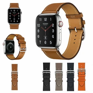 Leather Strap Band For Apple Watch iWatch Series 8 7 6 5 4 3 SE2 38/40/42/44mm - Picture 1 of 30