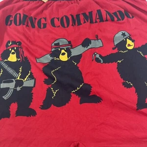 Pantalones cortos boxer Lazy One para hombre talla pequeña ""Going Commando"" rojos 100 % algodón - nuevos con etiquetas - Imagen 1 de 5