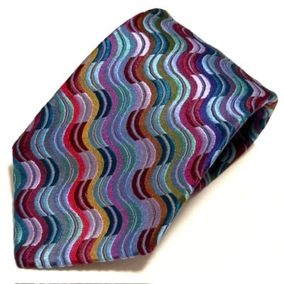 Duchamp London Tie Eye Catching Multi Color Retro Style Unique Cool Luxury Sharp - Image 1 of 4