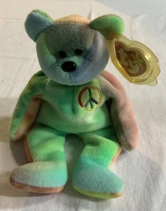 Ty Beanie Baby Peace Bear 1996 MWMT - Picture 1 of 6