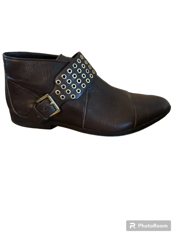 MICHAEL KORS BUCKLE STUDDED BOOTIES SZ 7 - Imagem 1 de 4