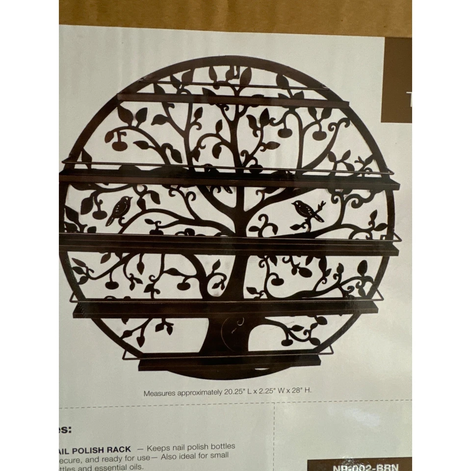 Esmalte de uñas Sorbus montado en la pared árbol silueta aceite esencial estante 5 niveles Organi Foto 1 de 4