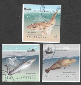 FISH SUSTAINABLE FISH SELF-ADHESIVE USED CTO AUSTRALIA 2019 - Picture 1 of 1
