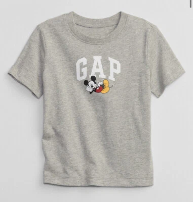 Gap Disney  boys size 3 year  Grey SS Mickey Mouse  logo T-shirt 100% cotton NWT - Image 1 of 3