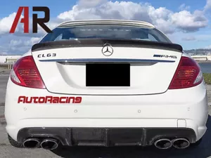 For W216 CL63 CL65AMG 06-10 Mercedes Benz Carbon Fiber Rear Bumper Diffuser - Bild 1 von 2