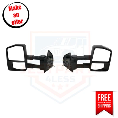 Kool Vue Tow Mirror Set Manual Glass for 99-10 F-250 Super Duty Lariat, XL, XLT - Изображение 1 из 4