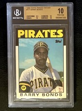 RARE!  1986 Barry Bonds Rookie Card. Topps Traded Tiffany #11T.  BGS 10. POP. 13