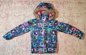 Roxy Girl's Ski Snowboarding Hooded Colorful Winter Jacket/Coat-Size 8 - Picture 1 of 18