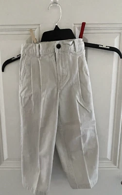 Uniforme Escolar Sonoma Niños Niños Talla 5 R Caqui Claro Plisado Vestido Pantalones Usado Foto 1 de 4