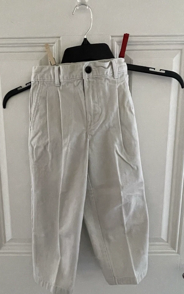 Uniforme Escolar Sonoma Niños Niños Talla 5 R Caqui Claro Plisado Vestido Pantalones Usado Foto 1 de 4