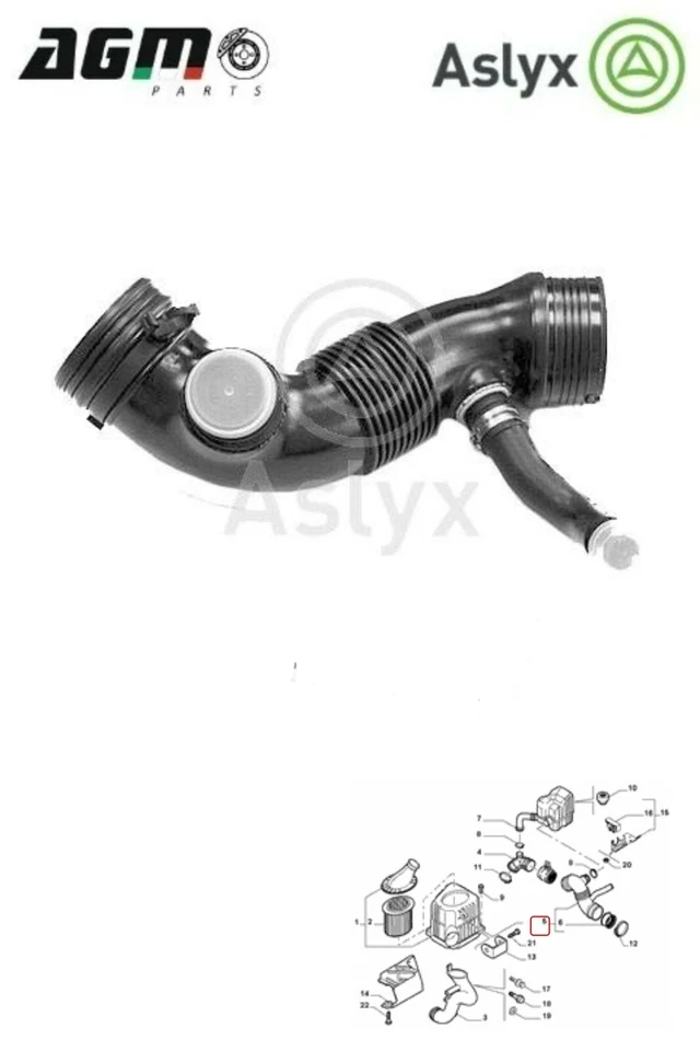 MANICOTTO FLESSIBILE ARIA ASPIRAZIONEASLYX X  ALFA 159 BRERA 2,0 JTDM 51858781 - Immagine 1 di 4