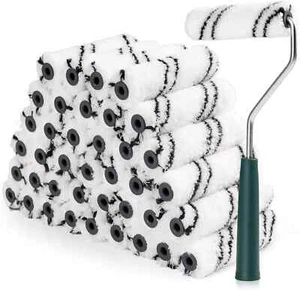 Microfiber Paint Roller 4 Inch, Small Paint Roller Covers (3/8-Inch Nap, 40 Pack - Picture 1 of 3